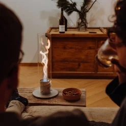 Höfats Spin 1200 Tischfeuer & Windlicht, inkl. Bioethanol Flüssig-Brennstoff