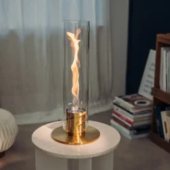 Höfats Spin 1200 Tischfeuer & Windlicht, inkl. Bioethanol Flüssig-Brennstoff
