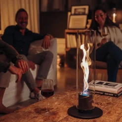 Höfats Spin 1200 Tischfeuer & Windlicht, inkl. Bioethanol Flüssig-Brennstoff