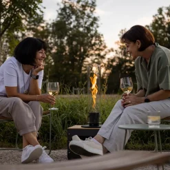 Höfats Spin 1200 Tischfeuer & Windlicht, inkl. Bioethanol Flüssig-Brennstoff