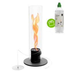 Höfats Spin 1200 Tischfeuer & Windlicht, inkl. Bioethanol Flüssig-Brennstoff