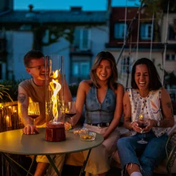 Höfats Spin air 1200 Tischfeuer & Windlicht, inkl. Bioethanol Flüssig-Brennstoff