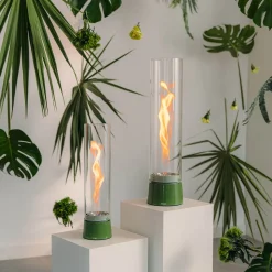 Höfats Spin air 1200 Tischfeuer & Windlicht, inkl. Bioethanol Flüssig-Brennstoff