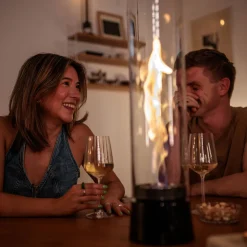 Höfats Spin air 1200 Tischfeuer & Windlicht, inkl. Bioethanol Flüssig-Brennstoff