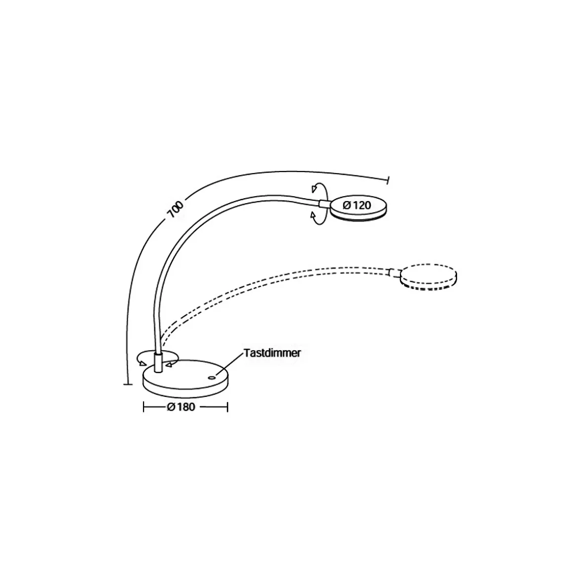 Holtkötter Leuchten Flex T LED Tischleuchte