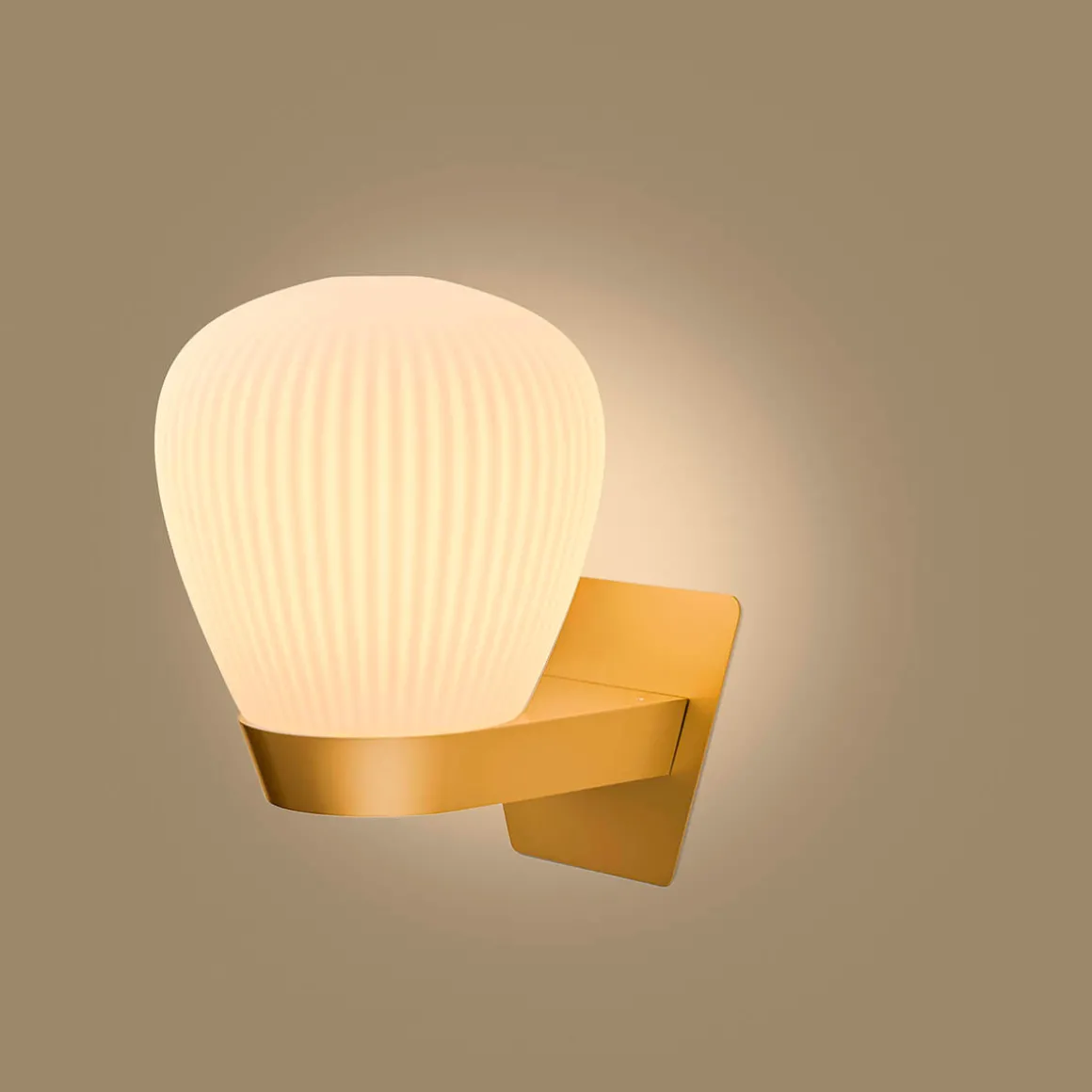 Holtkötter Leuchten Plissee W Wandleuchte mit Wandschild