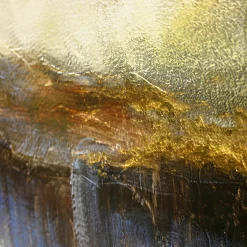 ImageLand Gemälde Abstrakt in Gold und Blau, 120 x 90 cm