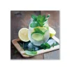 ImageLand Glasbild Digitaldruck Cocktail mit Zitronen, 60 x 60 cm