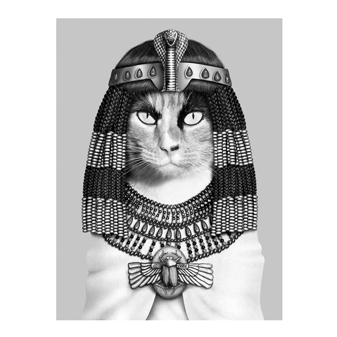 ImageLand Glasbild Digitaldruck Ägyptische Katze, 80 x 60 cm