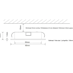 Interlight Cabiled Downlight LED Möbeleinbaustrahler, 2er Set