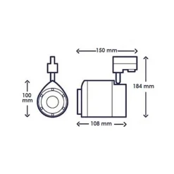 Interlight Camita ColourDrop 22W Tracklight LED Schienenstrahler