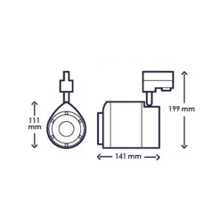 Interlight Camita ColourDrop 33W Tracklight LED Schienenstrahler