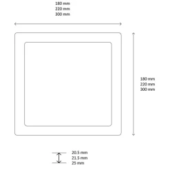 Interlight Next Multi Downlight IP44 Quadrat LED Deckenleuchte