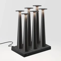 IP44.DE 6er Set Lix Skinny LED Akkuleuchte inkl. Multi-Kontaktladestation