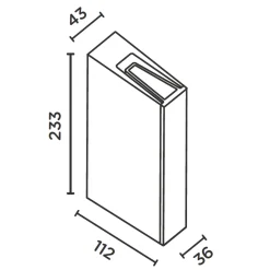 IP44.DE Gap Y LED Außenwandleuchte
