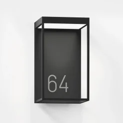 IP44.DE Gic number LED Außenwandleuchte, deep black