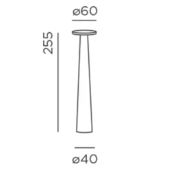 IP44.DE Lix skinny LED Akkuleuchte, Dim-to-Amber