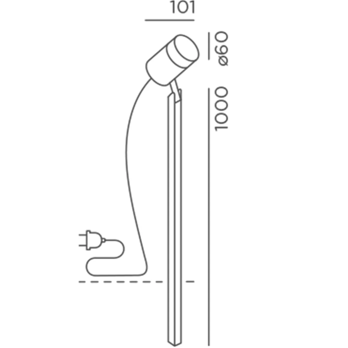 IP44.DE Piek Spot 100 LED Spießstrahler