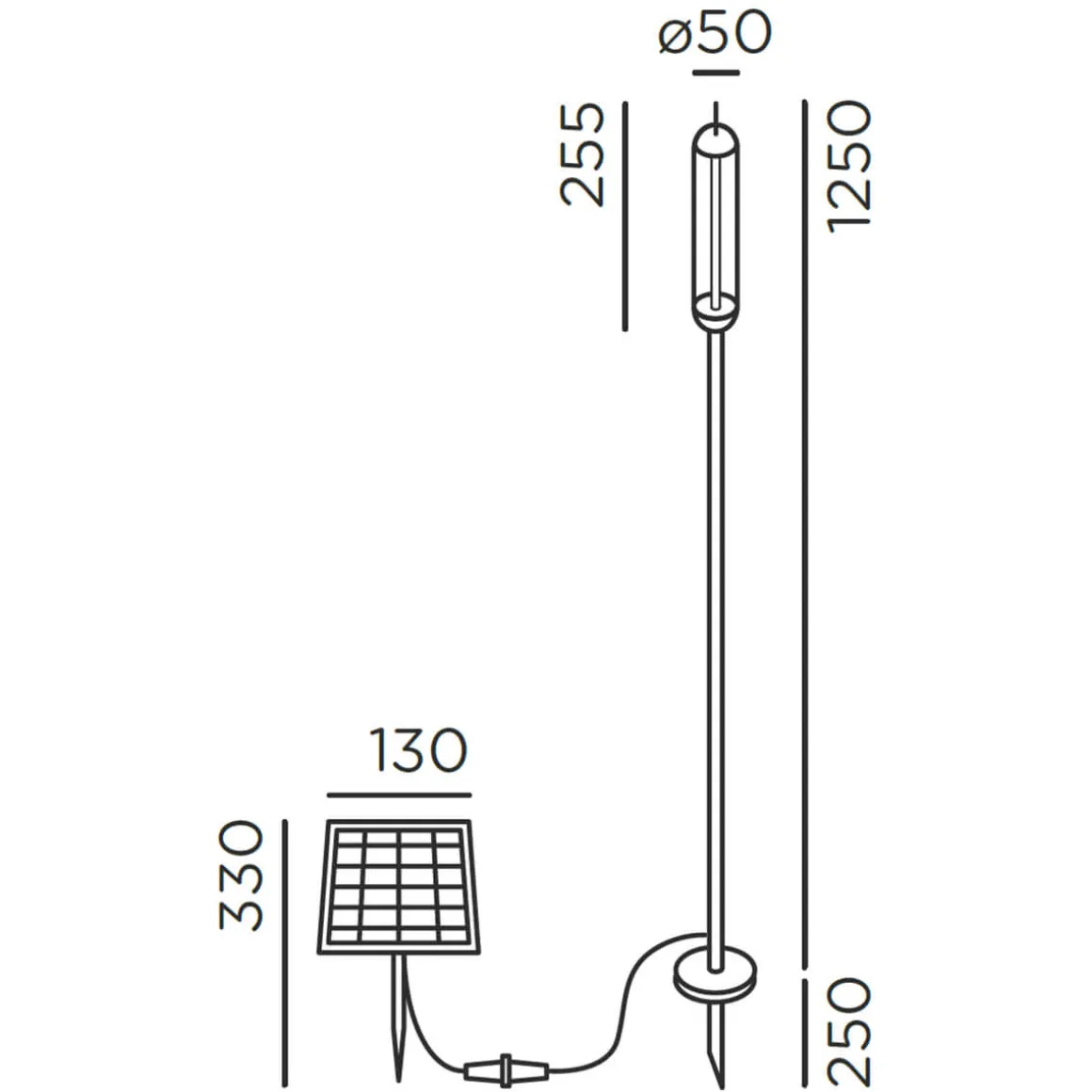 IP44.DE Reed solar LED Solarleuchte mit Erdspieß