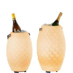 Joouls 2er Set The Joouly Ltd. LED Akkuleuchte, Bluetooth Lautsprecher & Weinkühler