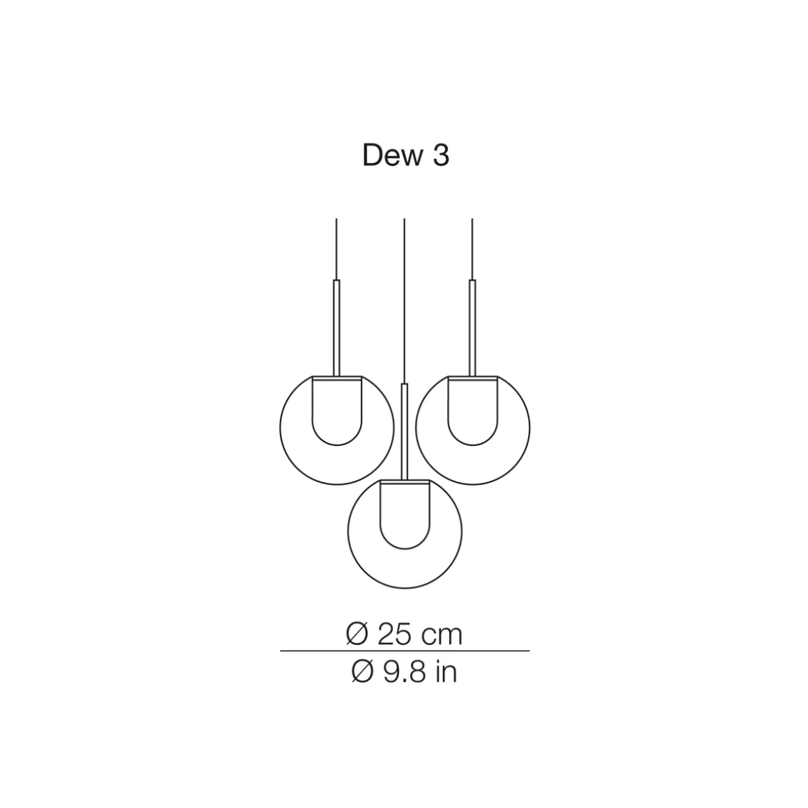 Kdln Dew 3 LED Pendelleuchte