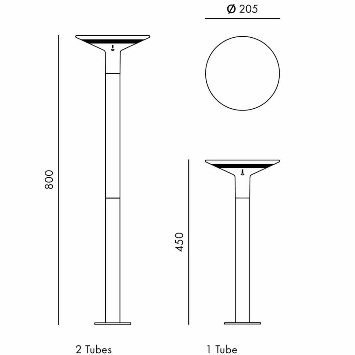 Klewe Keope Ground LED Akku-Solarleuchte mit Mast