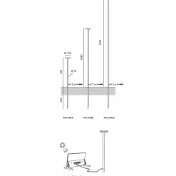Klewe Pin Mini LED Solarleuchte für Elektron Ladestation