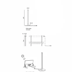 Klewe Stem Mini LED Solarleuchte für Elektron Ladestation