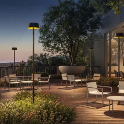 Klewe Sundress LED Akku-Solarleuchte mit Mast