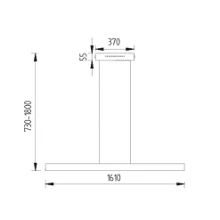 Knapstein Linn-L161 LED Pendelleuchte, stufenlos höhenverstellbar