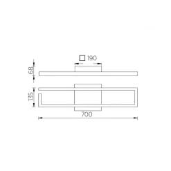Knapstein Yoko-R LED Deckenleuchte