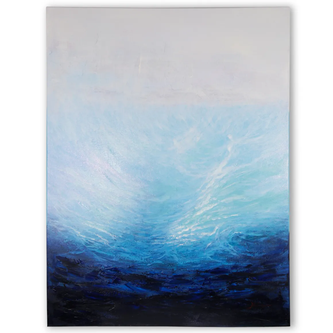 L.C. Wholesaler Ölbild Nuancen von Blau, 120 x 90 cm