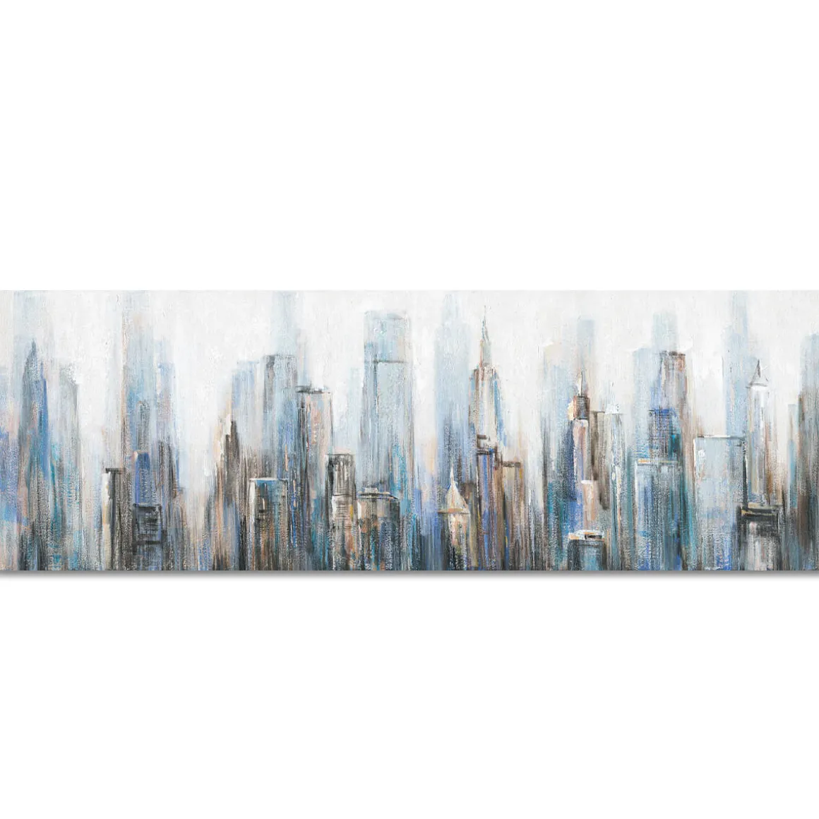 L.C. Wholesaler Ölbild Skyline New York blau, 50 x 150 cm