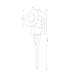 LCD Außenleuchten 5016 LED Spießstrahler