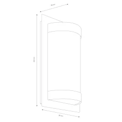 LCD Außenleuchten 061 LED Wandleuchte