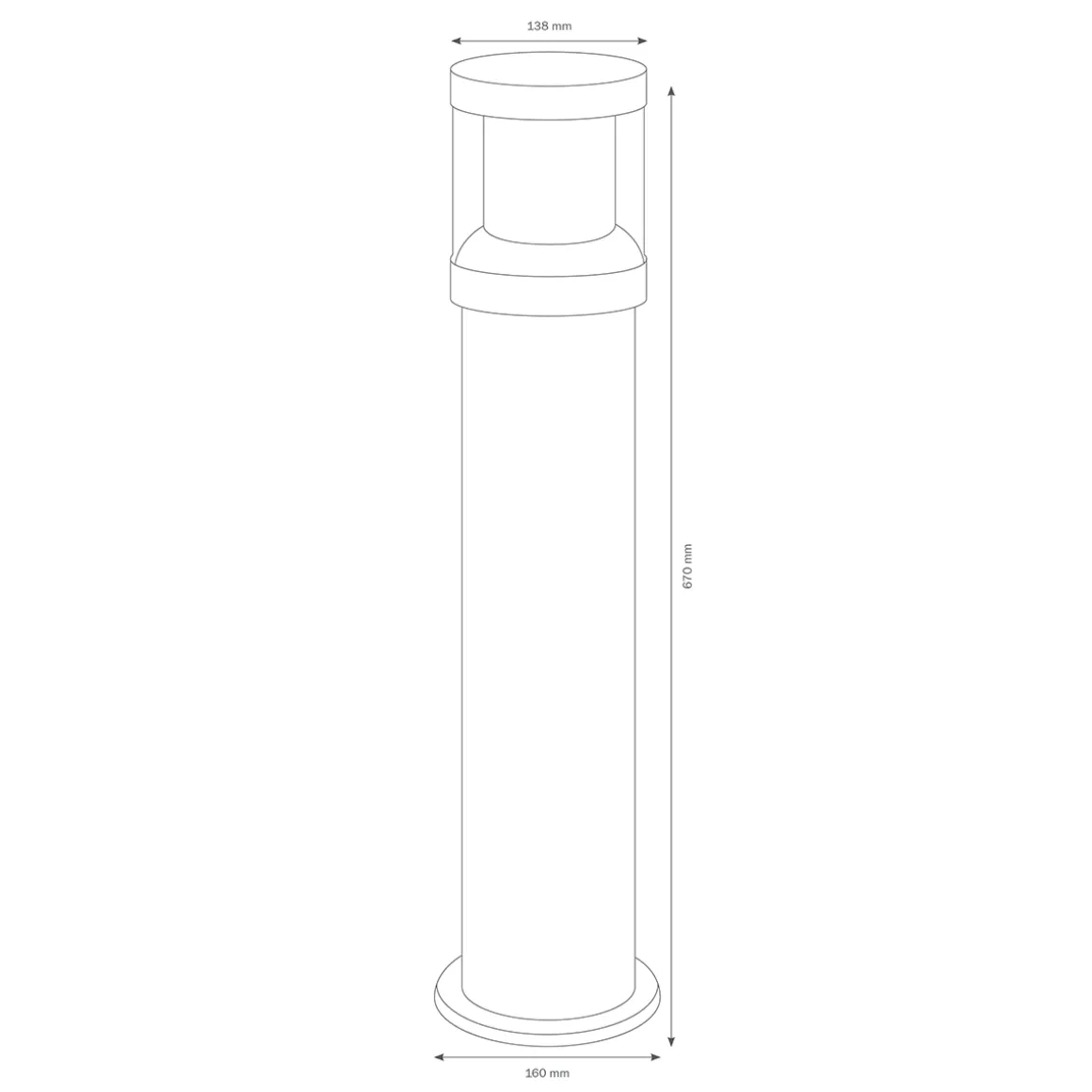 LCD Außenleuchten 1260/1261/1262 Pollerleuchte