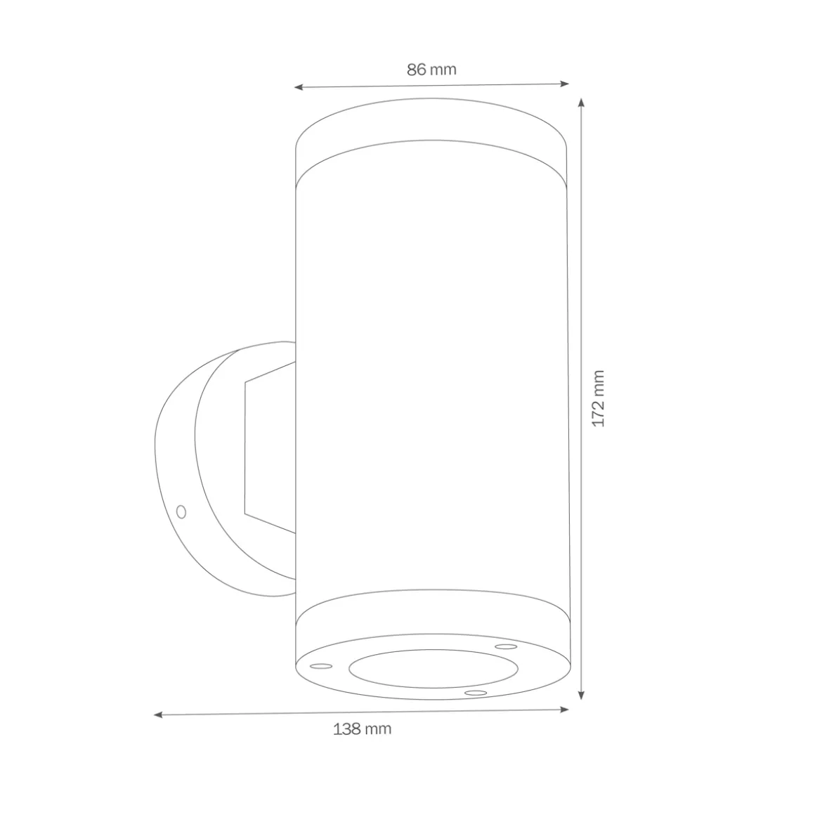 LCD Außenleuchten 1066 Up & Down LED Wandleuchte