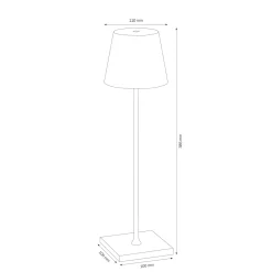 LCD Außenleuchten Outdoor LED Akku-Tischleuchte