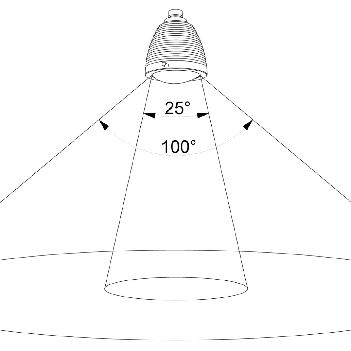 less 'n' more Athene LED Wandleuchte, mit Tastdimmer, Flexwelle: lang