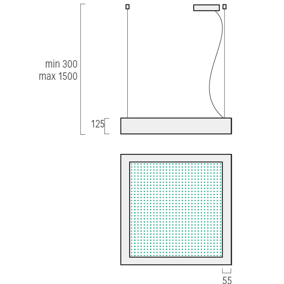 Lightnet Matric Ready Square Acoustic-R4 Pendelleuchte
