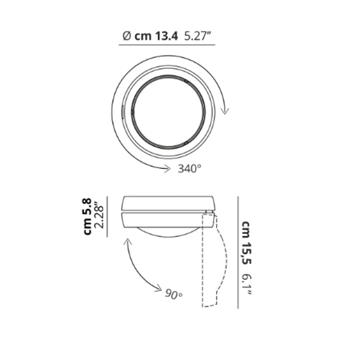Lodes Nautilus LED Deckenleuchte, 2700 K
