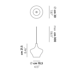 Lodes Nostalgia Glas Small/Medium/Large LED Pendelleuchte 3-flg.