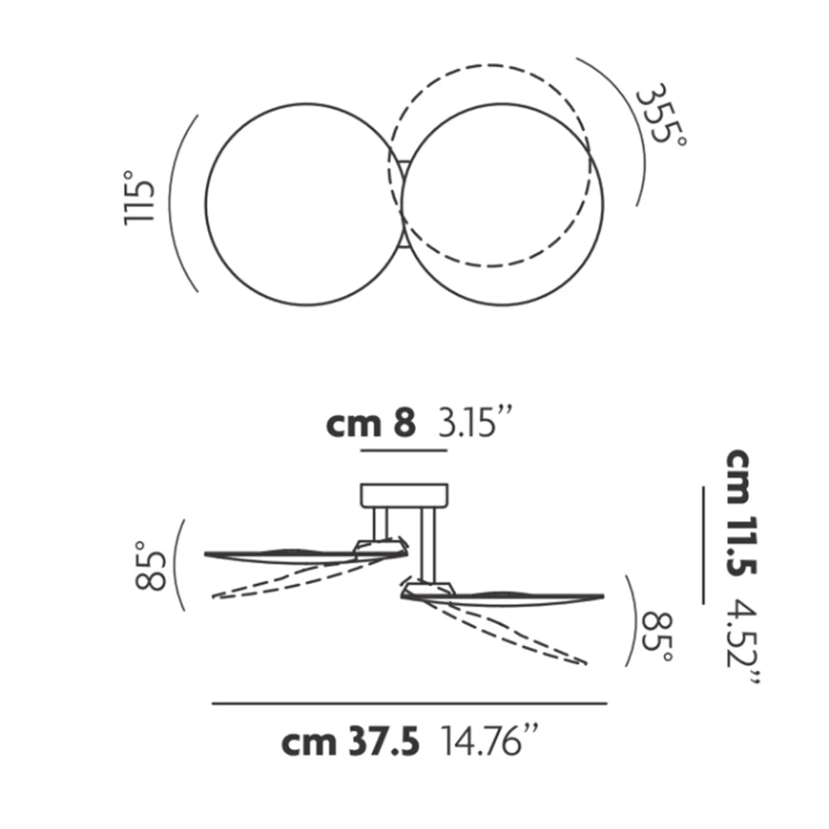 Lodes Puzzle Double Round LED Wand- / Deckenleuchte