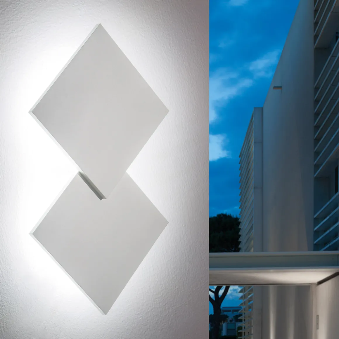 Lodes Puzzle Double Square LED Wand- / Deckenleuchte