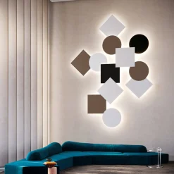 Lodes Puzzle Mega Round Large LED Wand- / Deckenleuchte