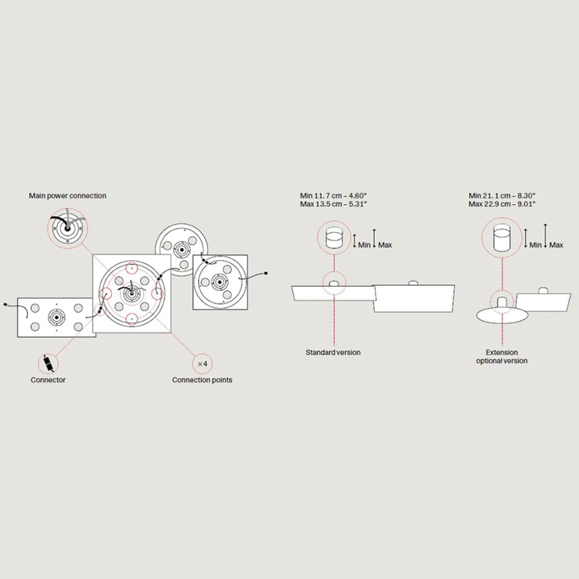 Lodes Puzzle Mega Round Small LED Wand- / Deckenleuchte