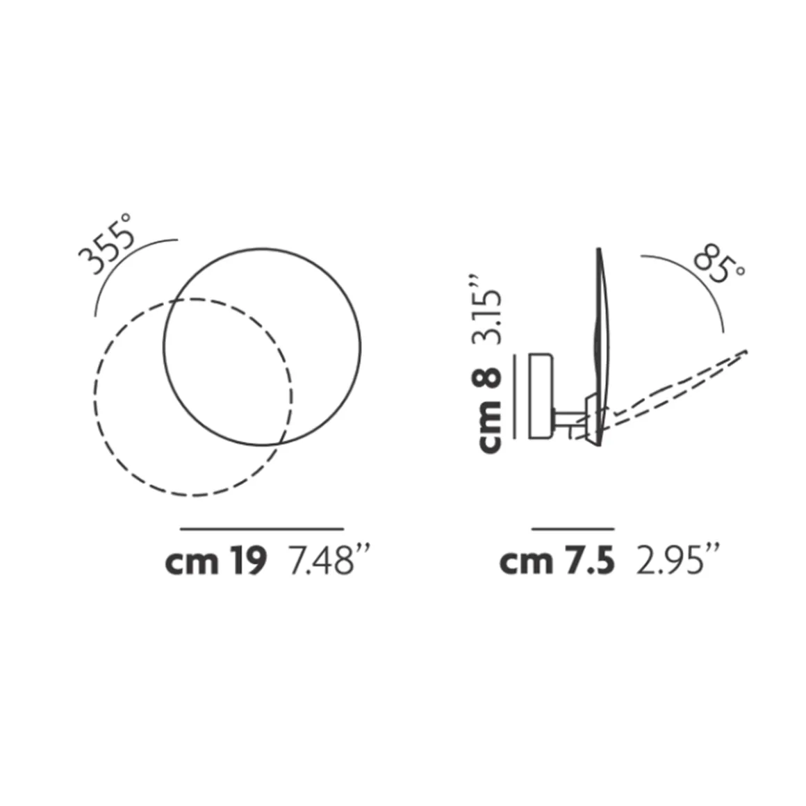 Lodes Puzzle Single Round LED Wandleuchte