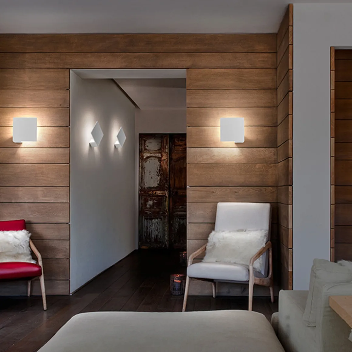 Lodes Puzzle Single Square LED Wand- / Deckenleuchte