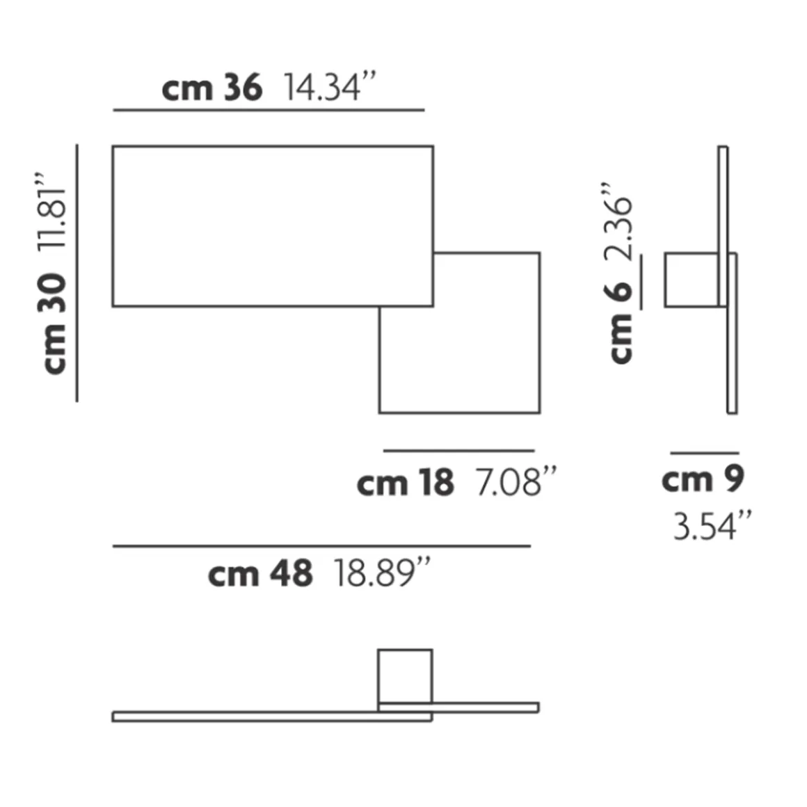 Lodes Puzzle Square & Rectangle LED Wand - / Deckenleuchte