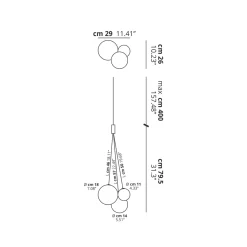 Lodes Random LED Pendelleuchte, 3-flg.